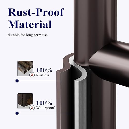 Miniatura 38 de Kitsure Soporte de papel higiénico de pie – Soporte de papel higiénico de metal inoxidable para 4 rollos con base antideslizante y estante para Negro