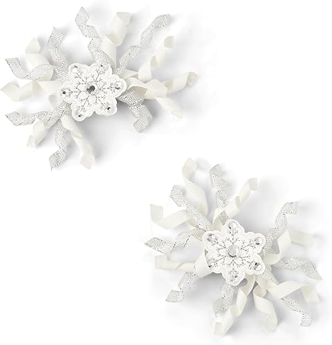 Gymboree, Paquete de 2 accesorios para el cabello con clip a presión para niños y bebés, Silver Dazzle, talla única, Silver Dazzle