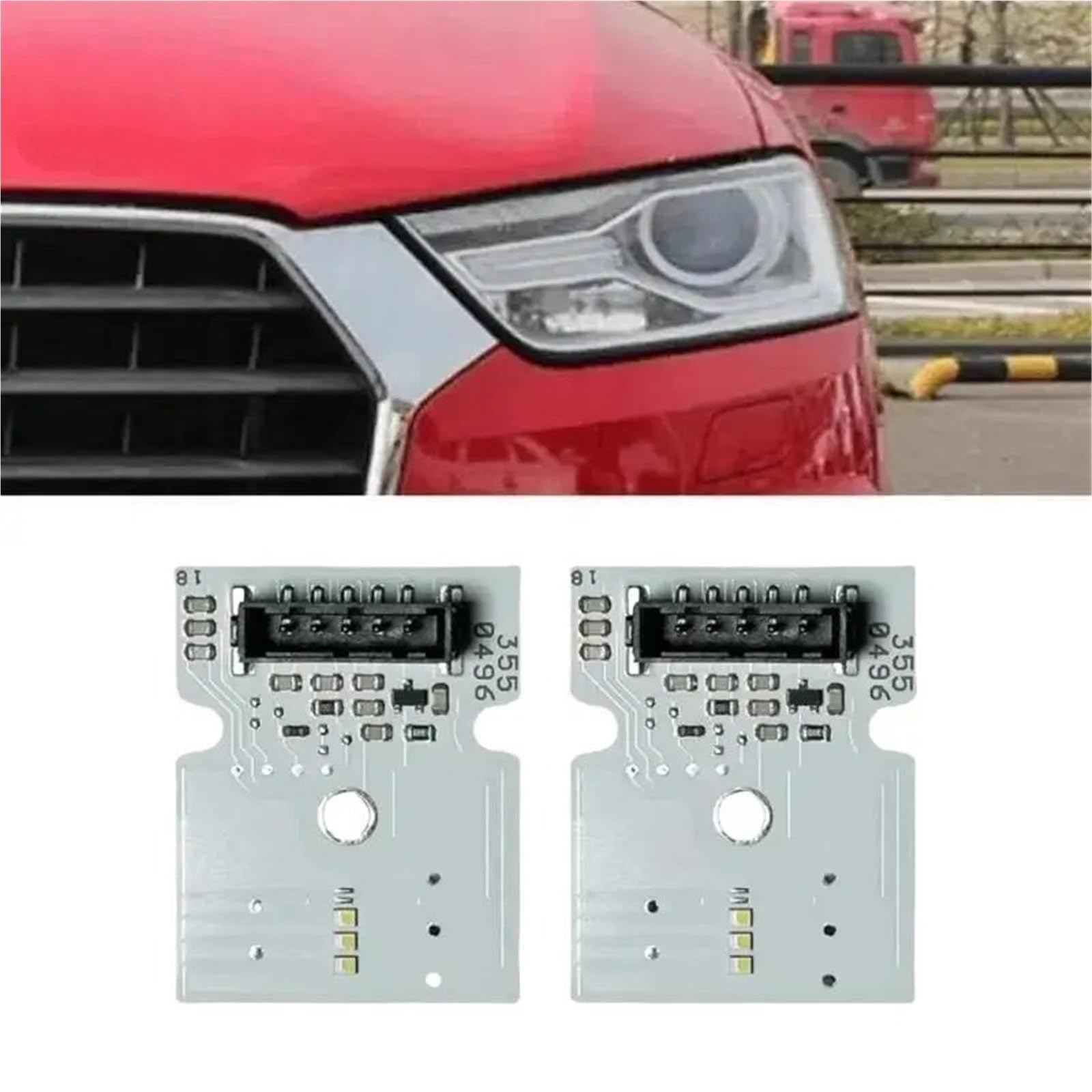 Faro Schede Del Modulo Sorgente Luminosa Bianca DRL LED Luci Di Marcia Diurna Bianche Scheda Per Q3 2015 2016 2017 2018 Fari Anteriori Auto(A Pair)