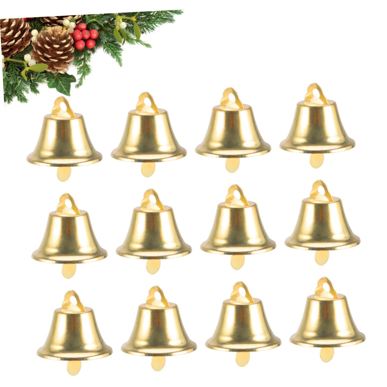 120pezzi Campane di Natale Pendenti Mini Ornamento Campane per Albero di Natale Natalizie Fai da Te
