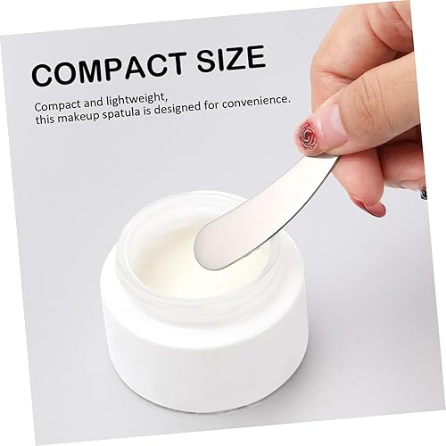 2pcs Mini Skincare Spatula Facial Scraper for Makeup Small Beauty Scoop Stainless Steel Tool