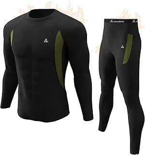 CL convallaria Thermal Underwear Men's Functional Underwear Ski Underwear Breathable Inner Fleece Thermal Underwear Set