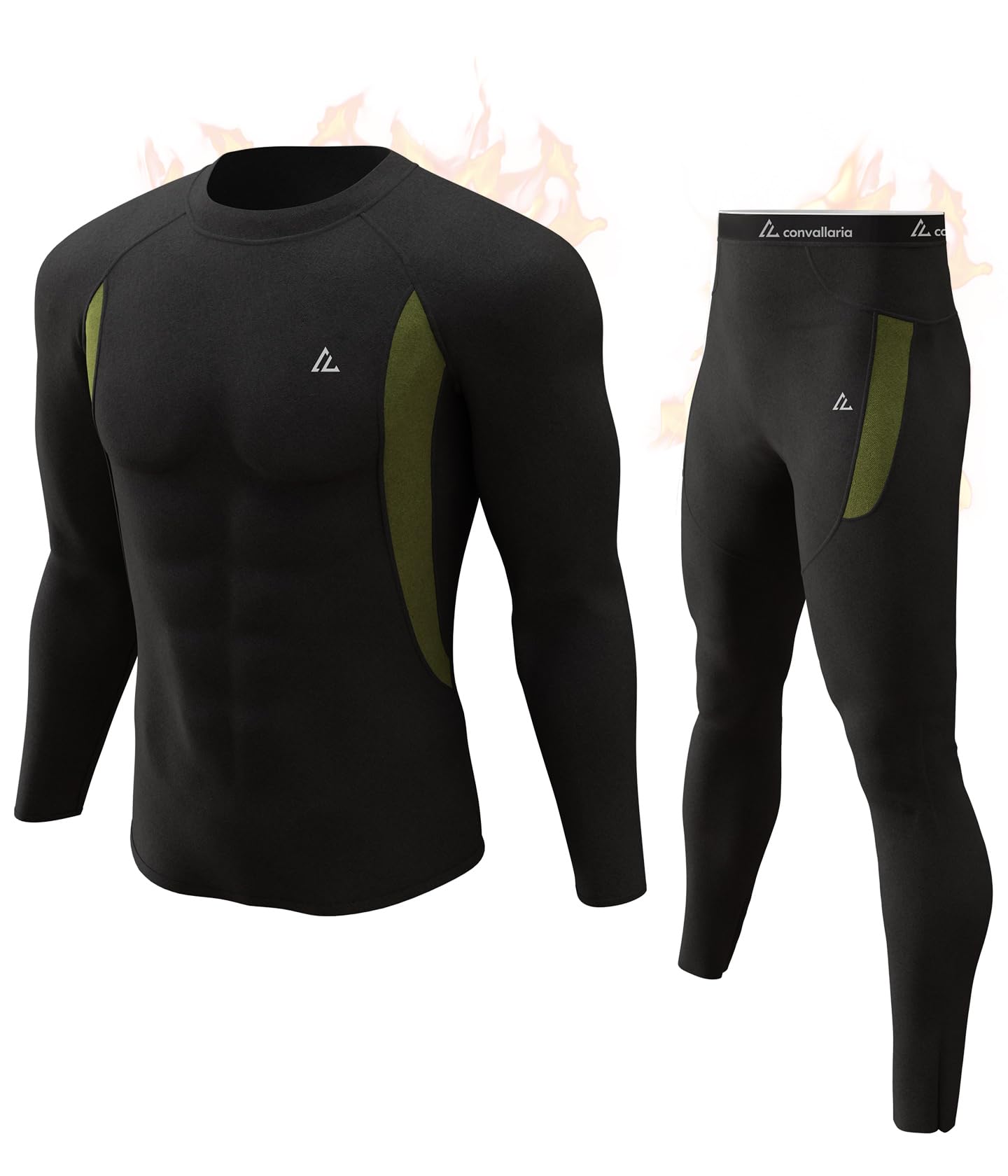 CL convallariaThermal Underwear Long Johns Set Mens Winter Gift Hunting Gear Sport Base Layer Bottom Top