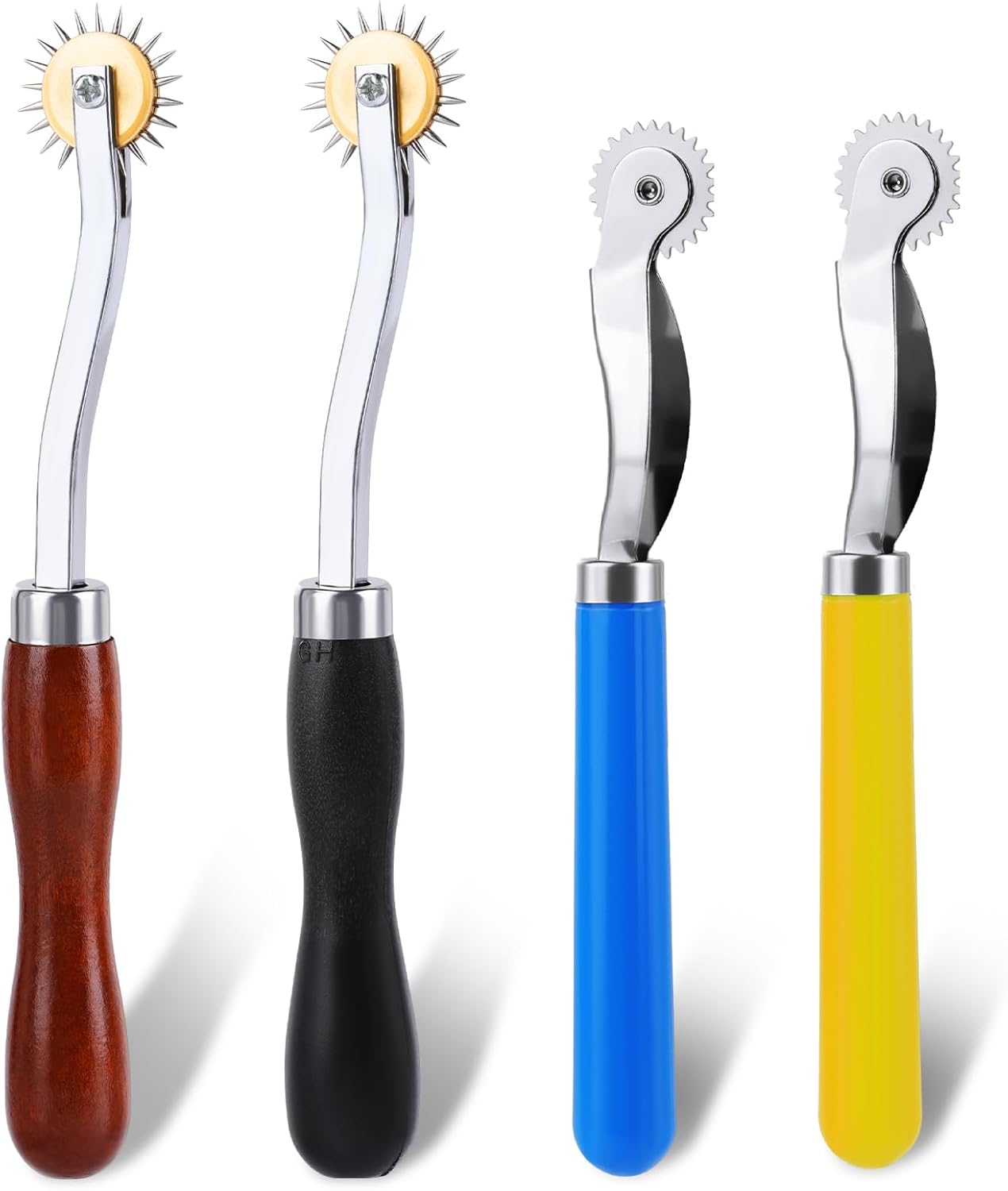 4PCS Tracing Wheel,Professional Stitch Marking Spacer，Wood