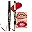 evpct 1Pcs Red Velvet Matte Lip Liner and Lipstick Combo Set Kit for Women, Lovely Sexy Rose Red Magic 24 Hours Lipstick and Lip Liner Gloss Stain Makeup Set Long Lasting Waterproof 24 labial, 41