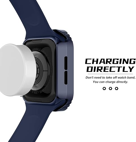 Vista 25 de Recoppa Funda resistente para Apple Watch de 1.732 pulgadas Series SE 6/5/4 con protector de pantalla, duradera serie Quattro Pro Series a prueba