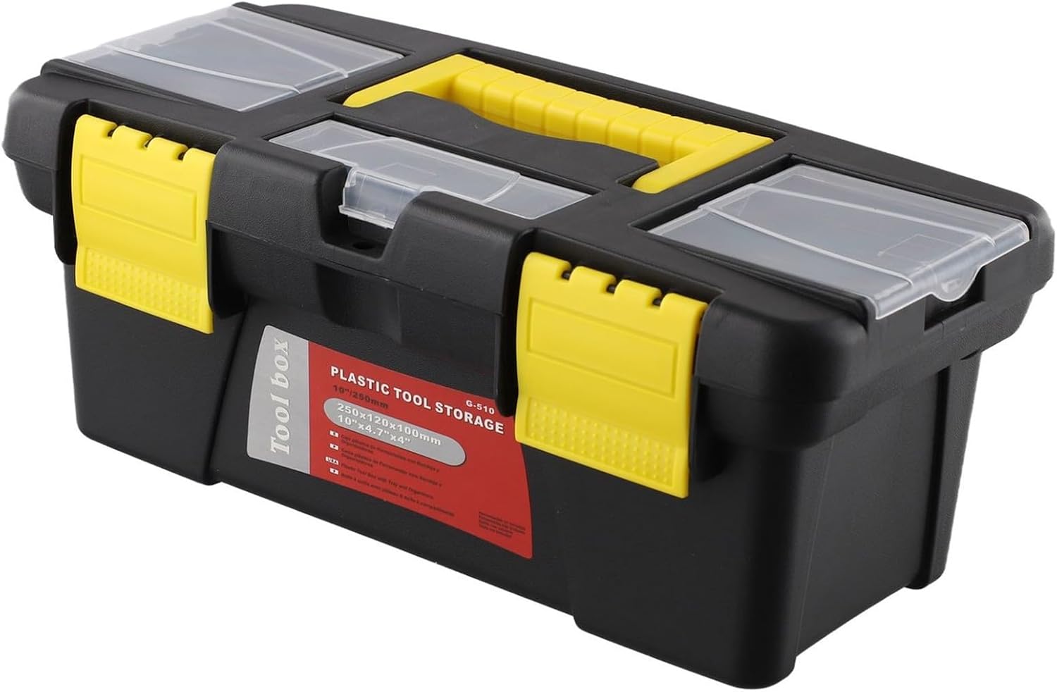 Tool Boxes Easily Accessible Two Layer Plastic Toolbox At 10 Inches For Keeping Your Equipment Organized And Securely Stored(No inner layer)
