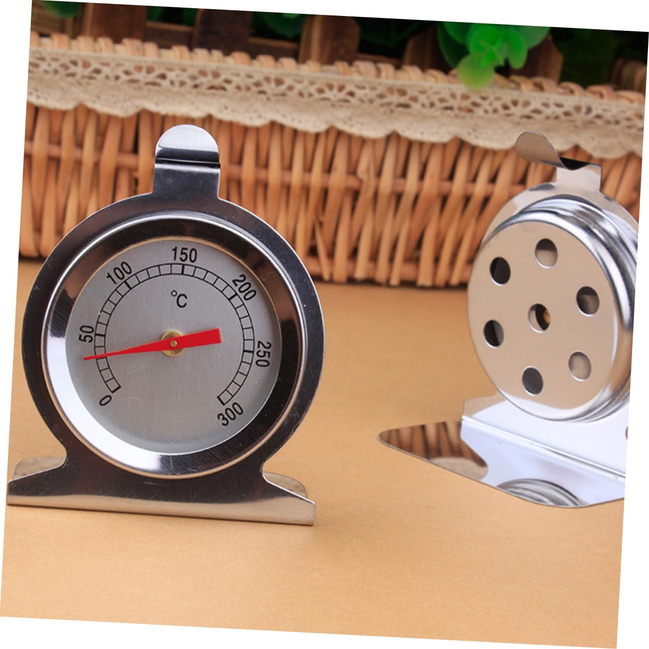 Cabilock 3 Set Termometro Forno Acciaio Resistente Alta Temperatura Con Base Per Appoggio Da E Precisa 2 Pezzi*3