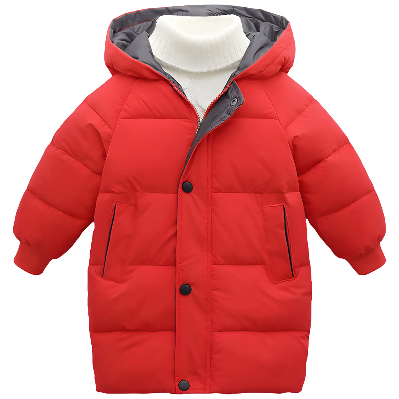amropi Mantel Kinder Mädchen Jacke mit Kapuze Winterjacke Wintermantel Kinderjacke für 2-10 Jahre