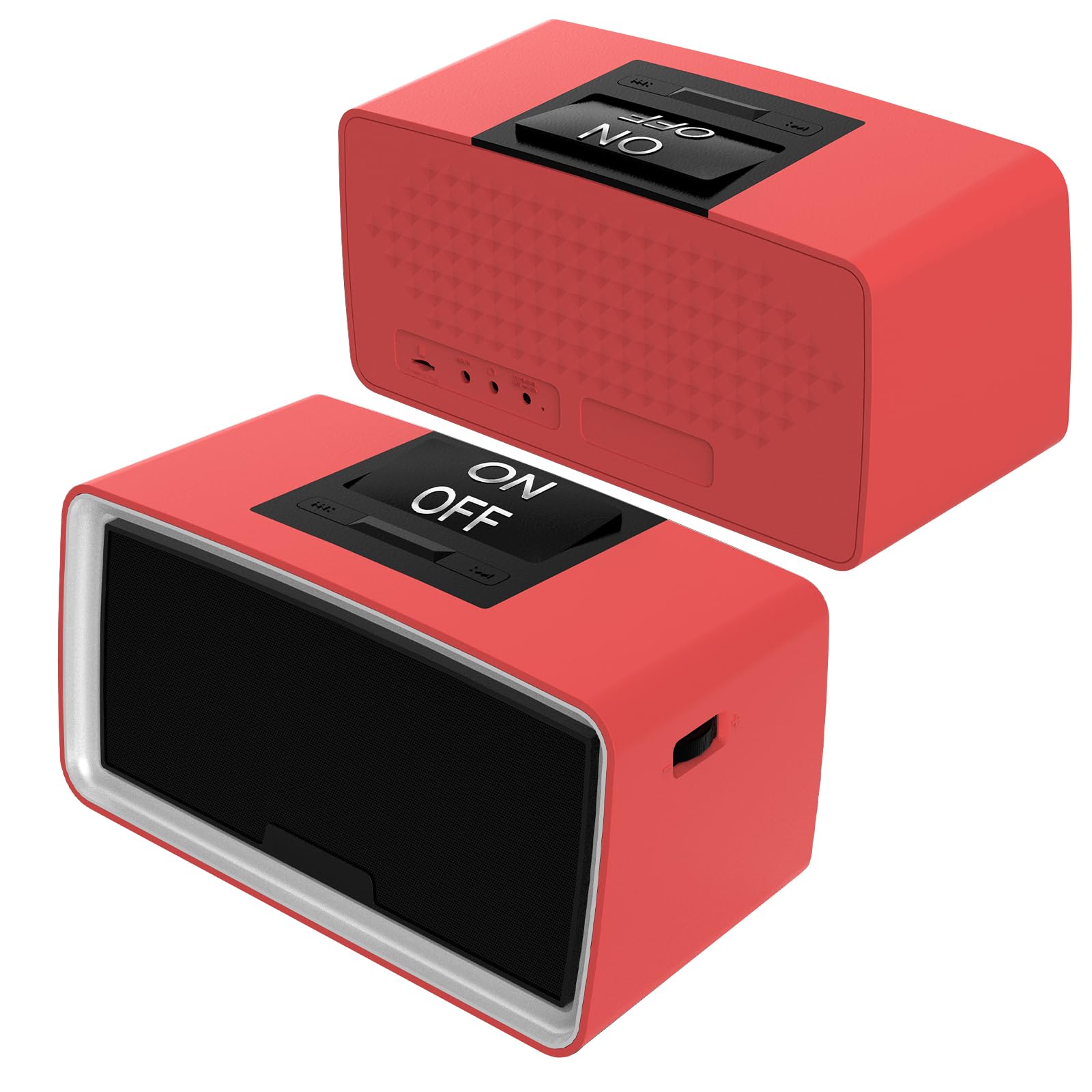 Große-Tasten 32GB Einfacher Musikplayer für Senioren mit Demenz(Rot) | MP3 Player mit SD-Karte, ideal für ältere Menschen, Sehbehinderte & Alzheimer-Patienten