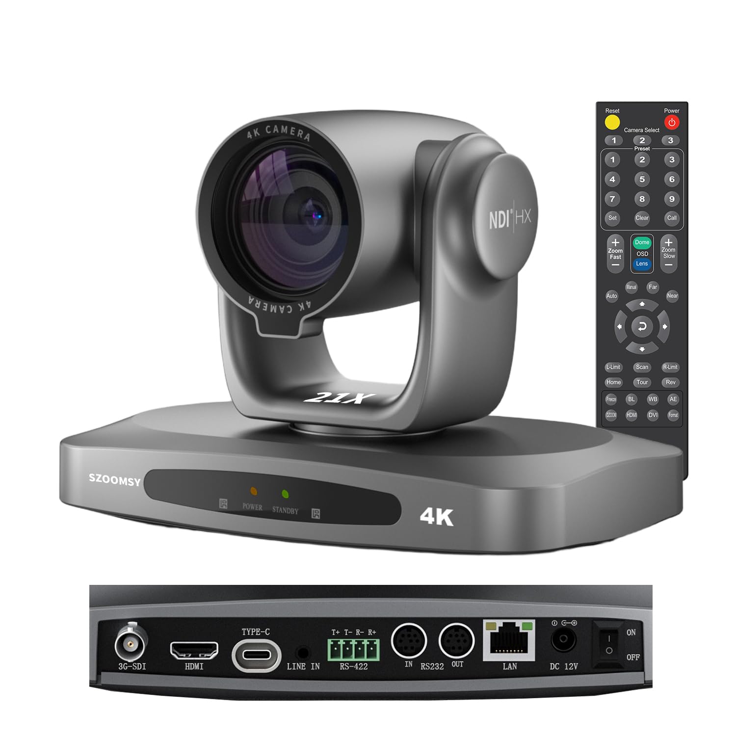 Amazon.com: 4K NDI Camera with AI Auto Tracking 21X Optical Zoom