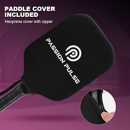 Miniatura 8 de Paletas de pickleball 2025, superficie de fibra de carbono cruda (CSF) de 0.63 pulgadas T700 de grano alto y giro, paletas de bola Pro Pickle