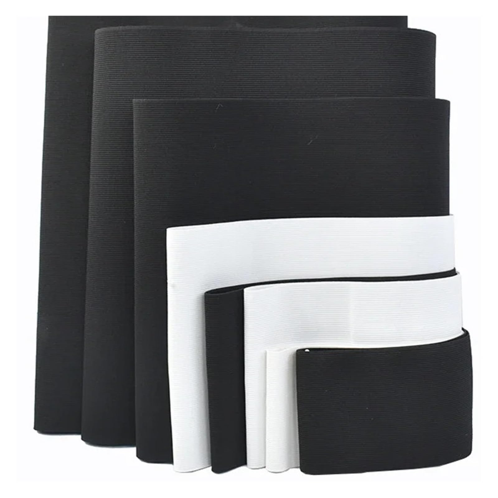 1Meter 10-50cm Schwarz Weiß Breites Elastisches Band Gummibänder for Kleidung Kleid Taille Stretch Band DIY Hosen Nähzubehör(50cm-1Meter)