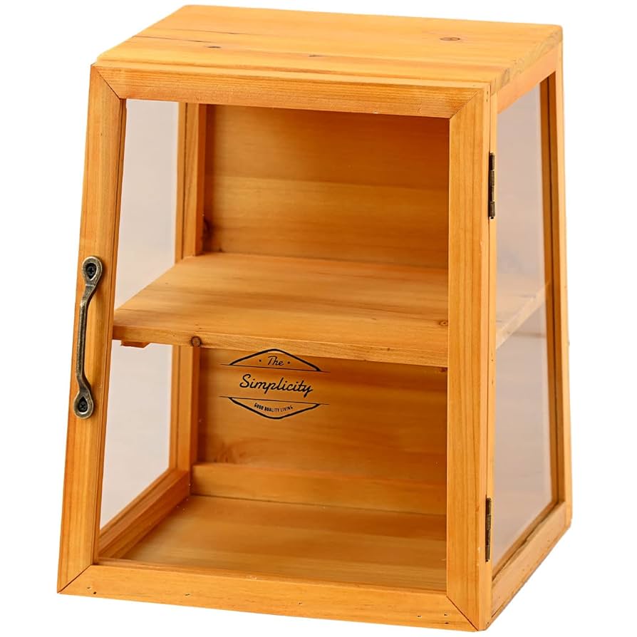 Amazon｜ワイエムワールド 木製 卓上ラック ガラスケース ショー