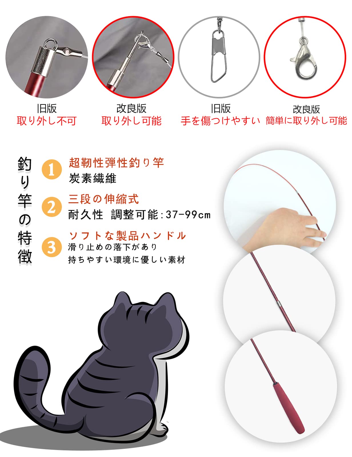 Amazon | ChengshiYu 猫おもちゃ 猫じゃらし 羽のおもちゃ ペット用品 