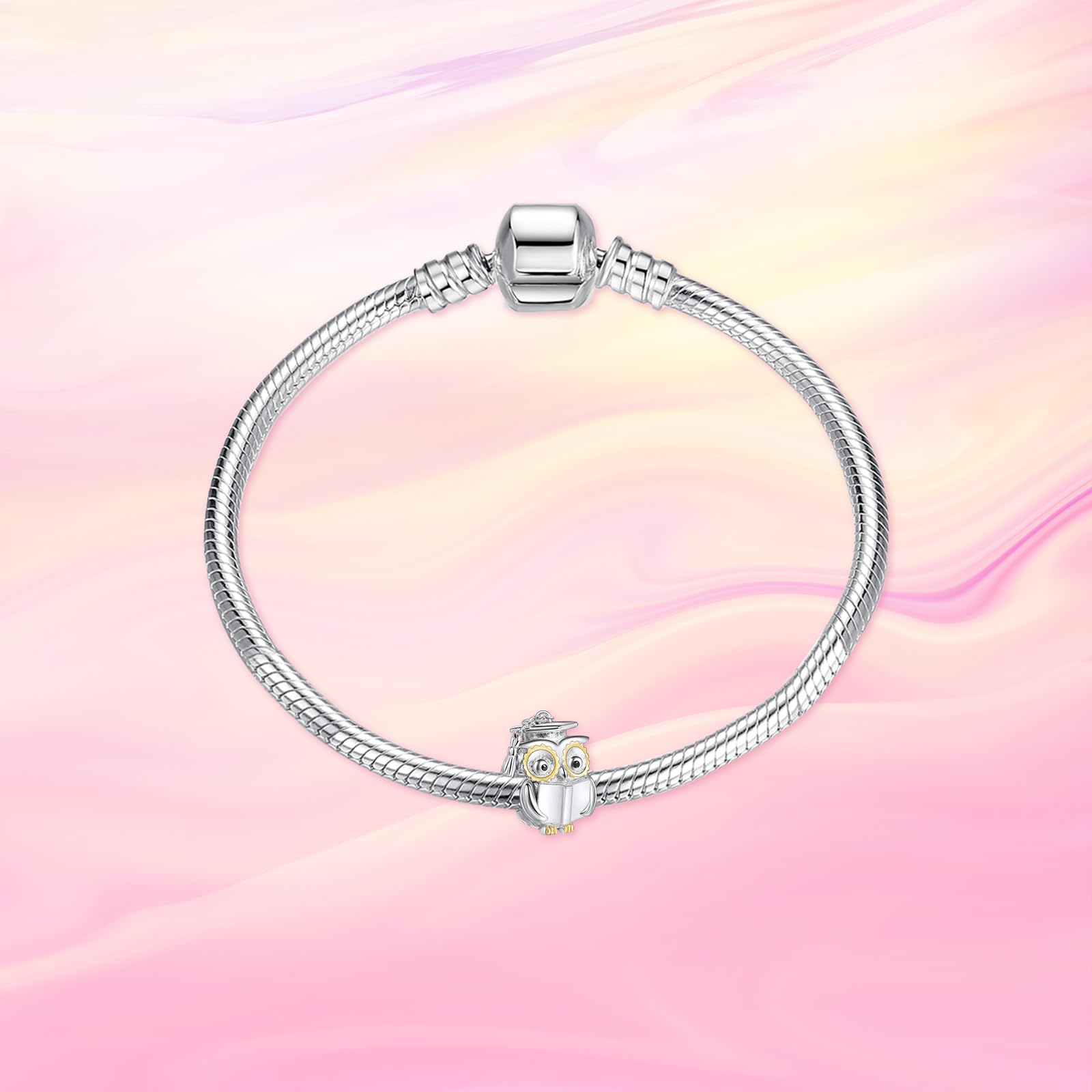 NINGAN 925 Colgante Charms De Plata Esterlina Colgante De Amor Dorado De LibéLula De Cuentas De Viaje De Cadena De Seguridad, Pulsera Y Collar Para Mujeres Como Regalo Para Madres Y Amigos