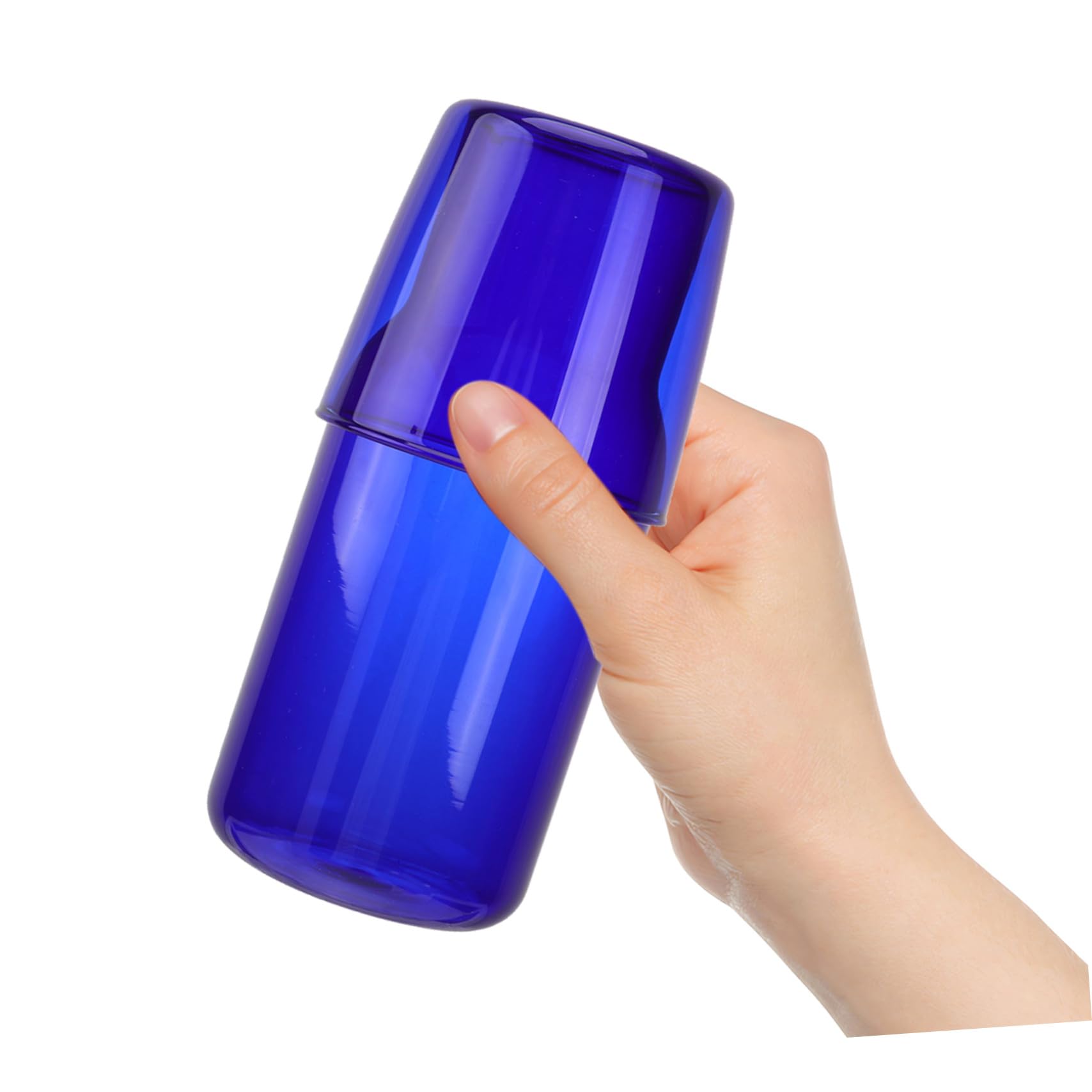 Elegant Blue Borosilicate Glass Drinkware Set with Water Bottle and Cup High Temperature Resistant Household Kettle for Home Office Dining and Outdoor Travel Spacious Capacity for