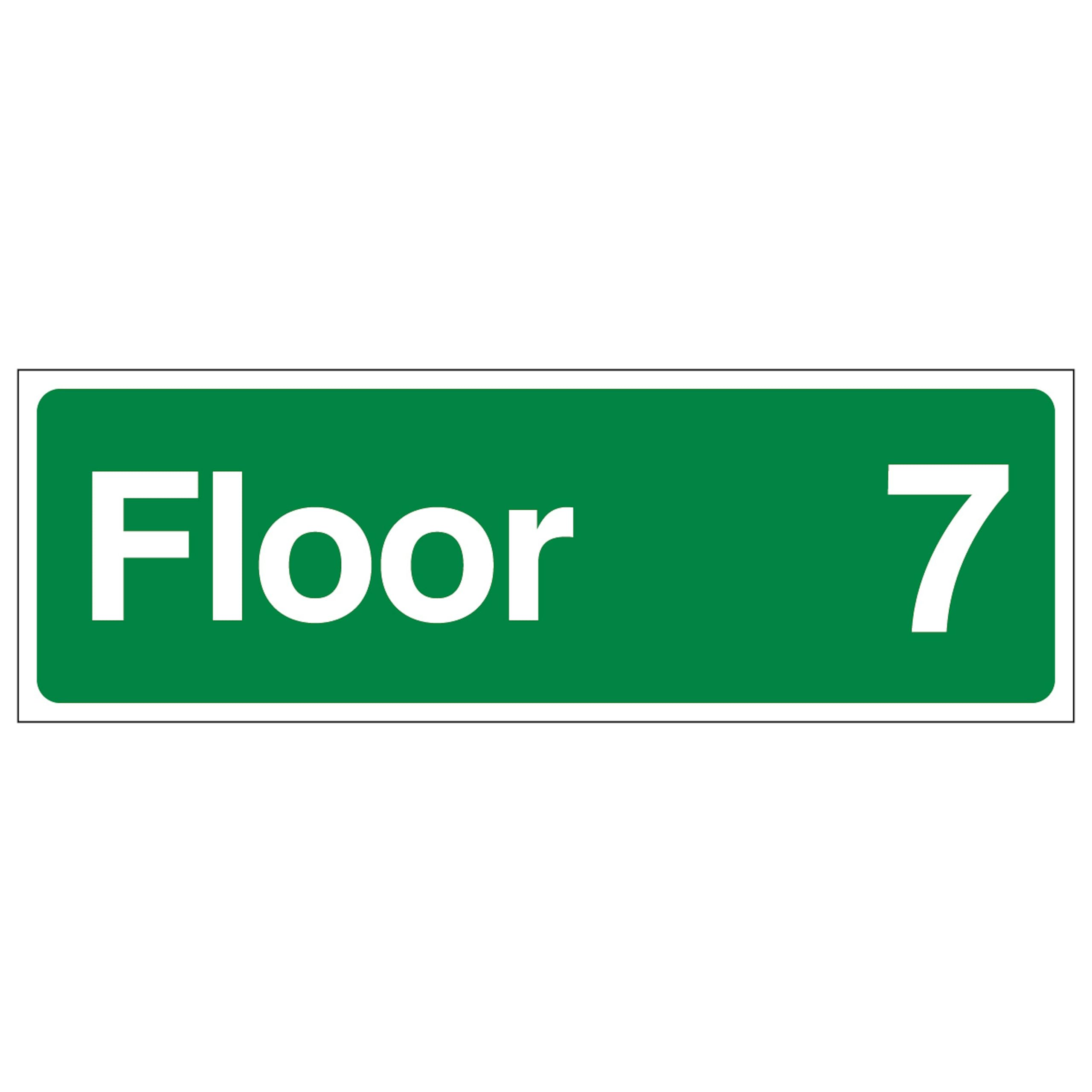 V Safety Floor 7 450 x 150 mm - 3mm Aluminium Composite Safety Sign