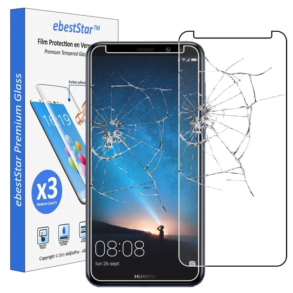 ebestStar - [Pacco x3 Vetro Temperato Compatibile con Huawei Honor Play Protezione Schermo Pacco da 3 Pellicole Anti Shock, Anti Rottura, Anti graffio [ Apparecchio: 157.9 x 74.3 x 7.5mm, 5.15