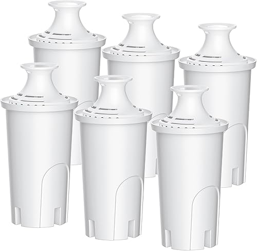Filtro de agua de repuesto para jarras y dispensadores de agua Brita, Classic 35557, Ob03, Mavea 107007 y más, dura dos meses o 40 galones, reduce