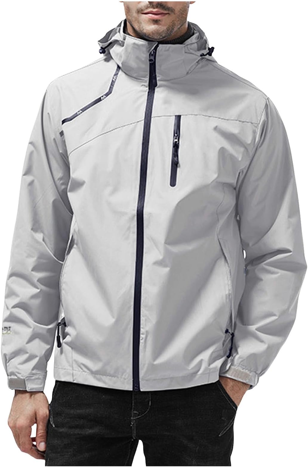 Jacket, Men's, Gore-Tex, Waterproof, Rainwear, Jumper, Fashionable, Anorak Hoodie, Men's, Long Sleeve, Bicycle, Raincoat, Golf, Climbing, Breathable, Stretch, Windproof, Outdoors, Fishing
