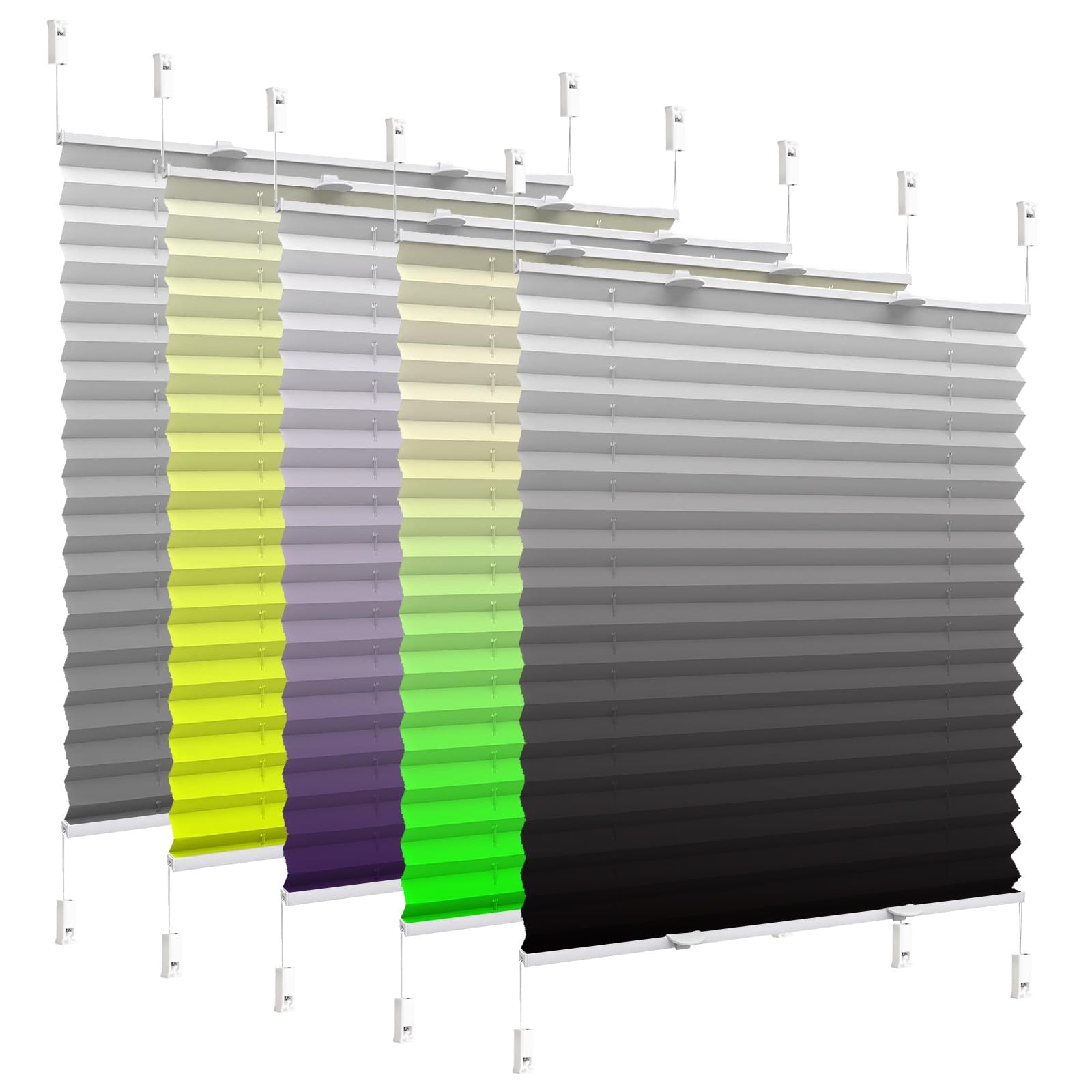 Store Plissé Fenêtre 35 x 150 cm Stores pour Fenêtres, Store Plissé sur Mesur translucide, Occultant et Isolant, Tissu Polyester pour Fenêtres Et Portes, Pourpre