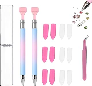 Automatic Refillable Wax Pen, 2026 New Upgrade Automatic Refillable Wax Pen, Long-Lasting & Rapidly Picks up Bead and Gem, Rhinestone Picker Pens for Nail Art Design and Gem Art Painting (A)