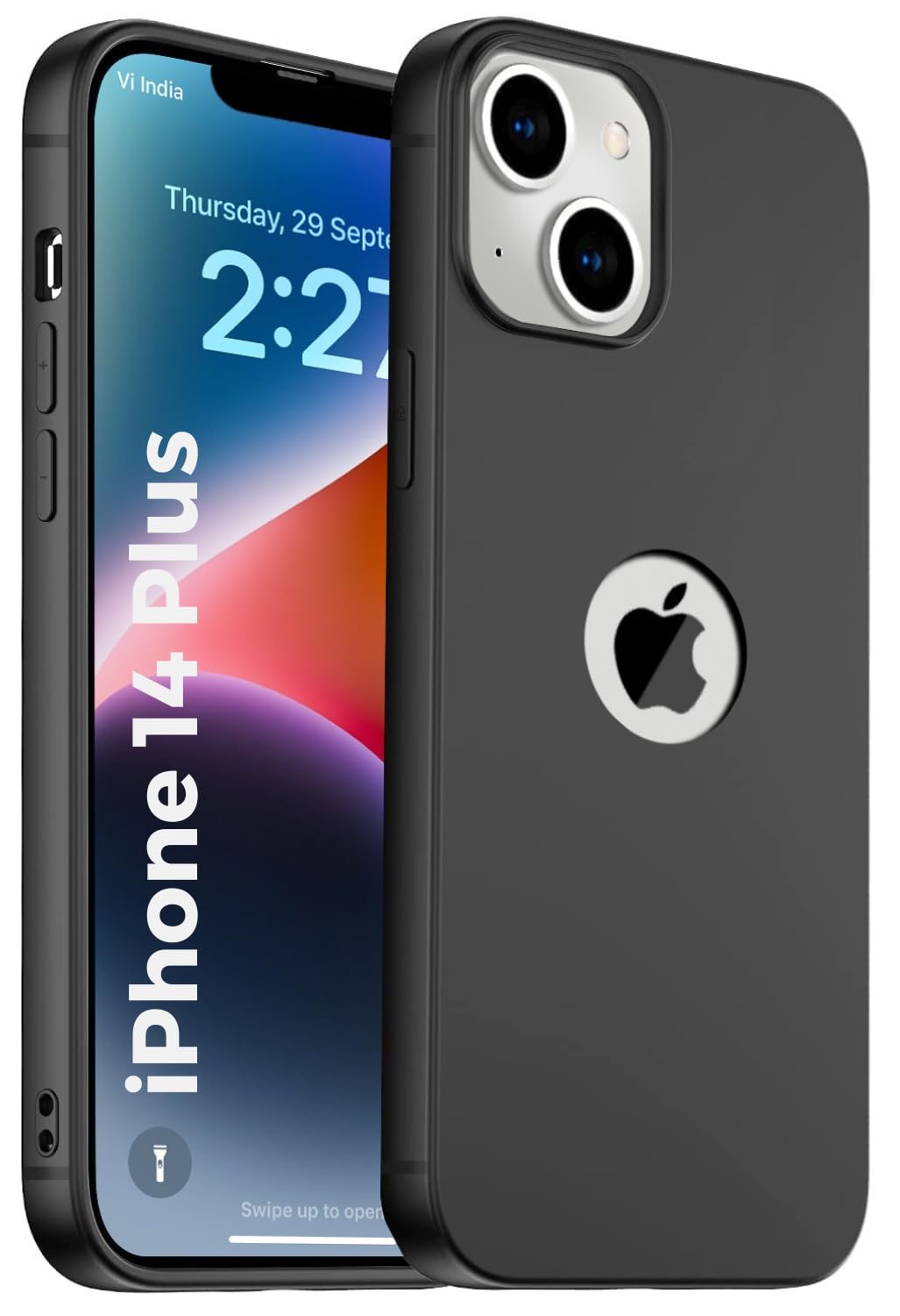 SQUIF Silicone Slim Soft Back Case for iPhone 14 Plus Cover Ultra Thin, Flexible with Extra Camera Protection (Black) (B0BLHLCVXS) Amazon Price History, Amazon Price Tracker