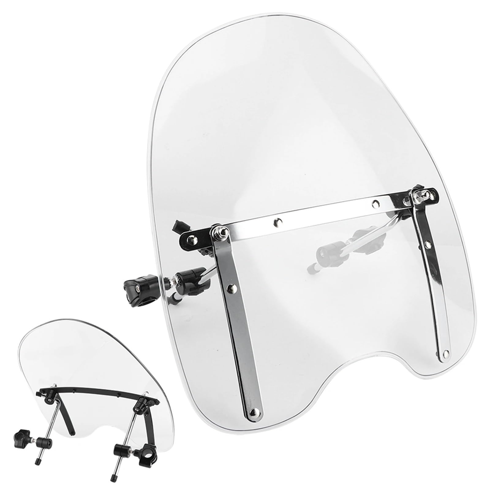 Przednia szyba motocyklowa Uniwersalna szyba motocyklowa 22‑25 mm, mocowanie na kierownicę, akcesoria motocyklowe(GRAY)