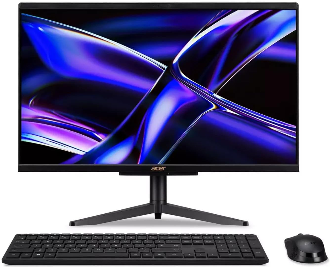 acer Aspire C22-1610 21.5" All-In-One Desktop PC | Intel N100 Quad Core CPU | 8GB RAM | 256GB SSD | Full HD IPS Display | WiFi 6E | Stereo Speakers | 2MP Webcam | Windows 11 Home | Black |