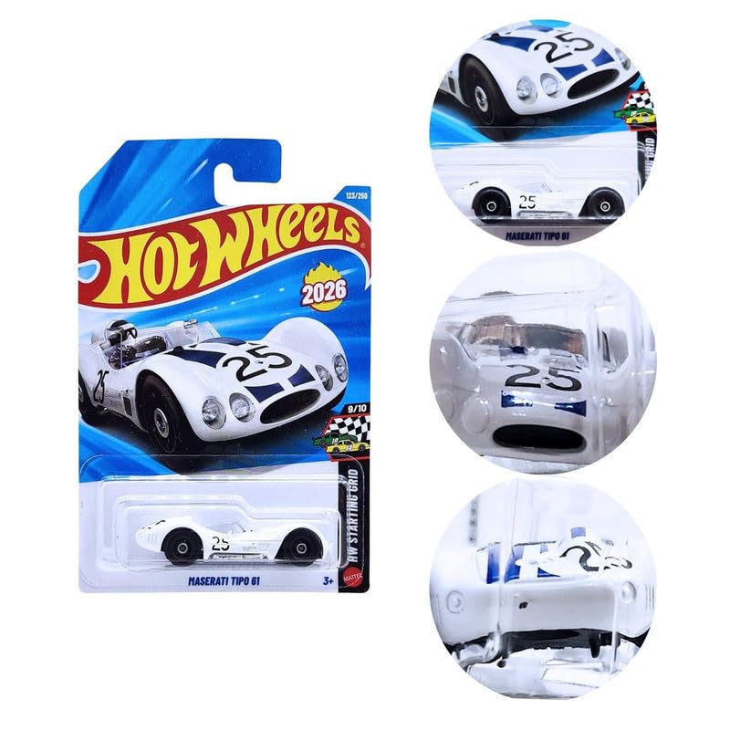 Image of Hot Wheels Maserati Tipo 61 HW Starting Grid Ages 3 and Up 123 /250 (White)