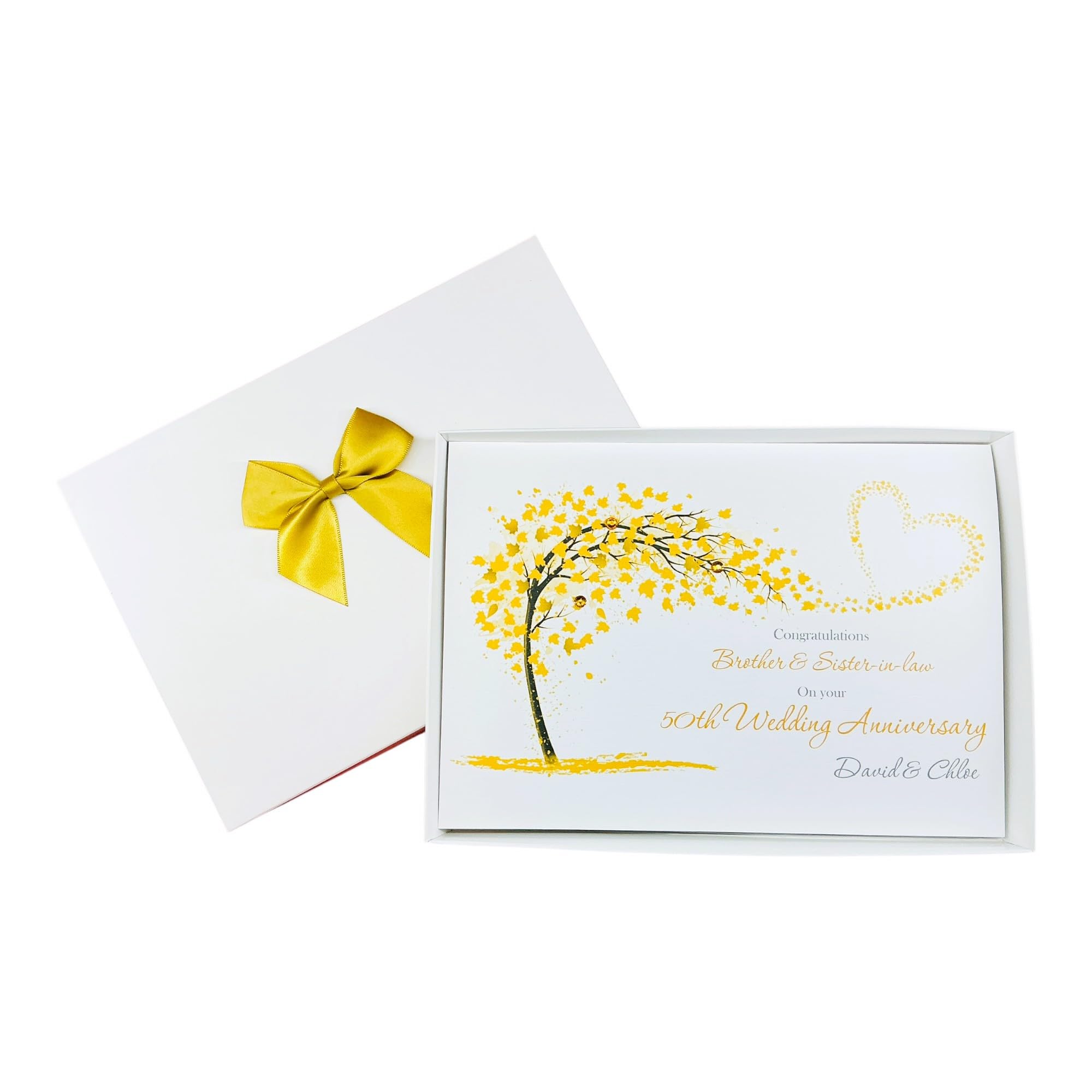 Brother & Sister-In-Law 50th Wedding Anniversary Card Golden - SH 186