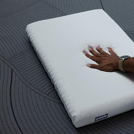 Purple Pillow - GelFlex Grid, Cooling Ergonomic Support for Side, Back, Stomach Sleepers - Adjustable Boosters for Personalized Height, Firm Feeling, Standard Size - Ultra-Durable | For Side, Back, Stomach Sleepers, Firm Ergonomic Feel, GelFlex Grid and Adjustable Loft for Pressure-Relieving Support