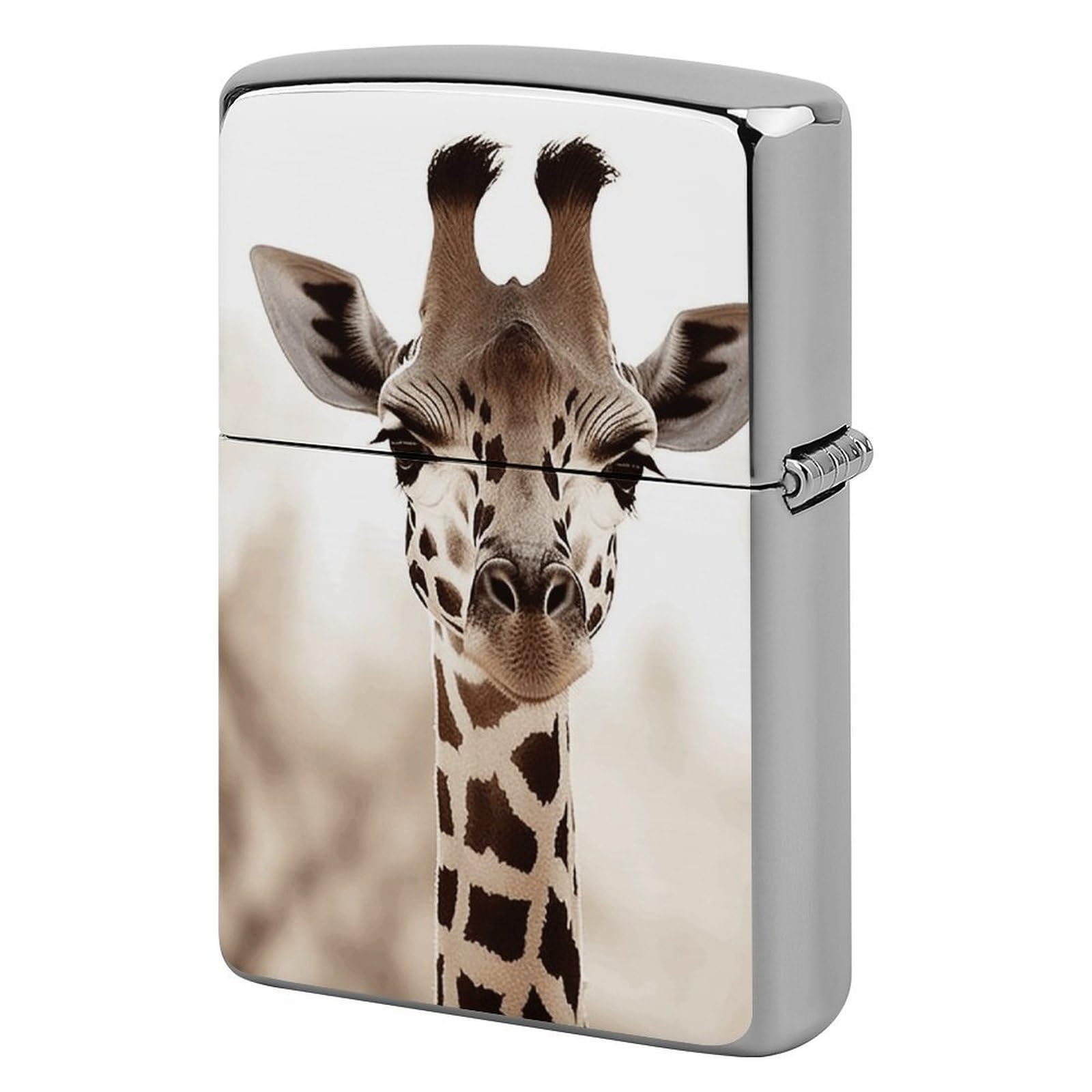 Giraffe Lighter Case for Men, Personalized Lighter Cover for Valentine's Day Gifts, Flip-Top Lighters Shell for Outdoor, Portable Lighters Protective Sleeve
