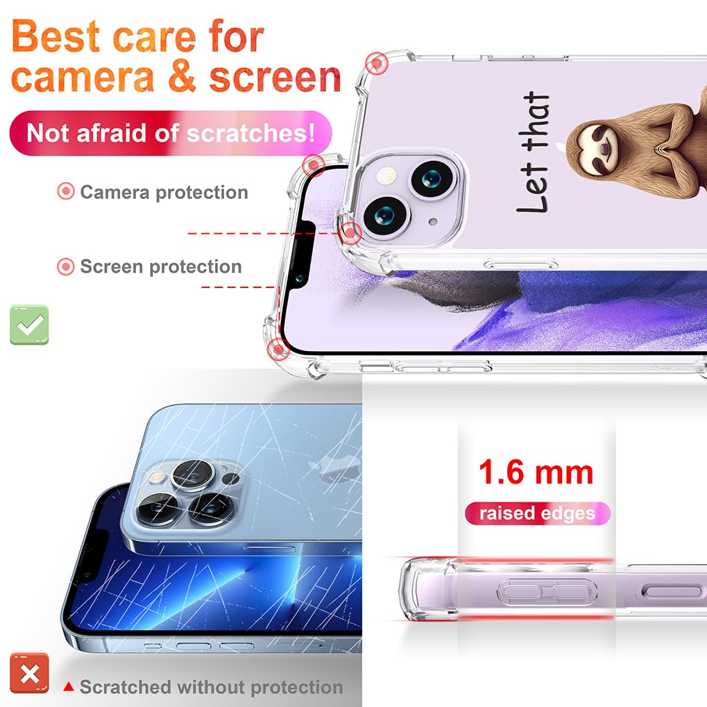 CCFUNCASE Compatible With IPhone 14 Plus Case Cute Clear For Women