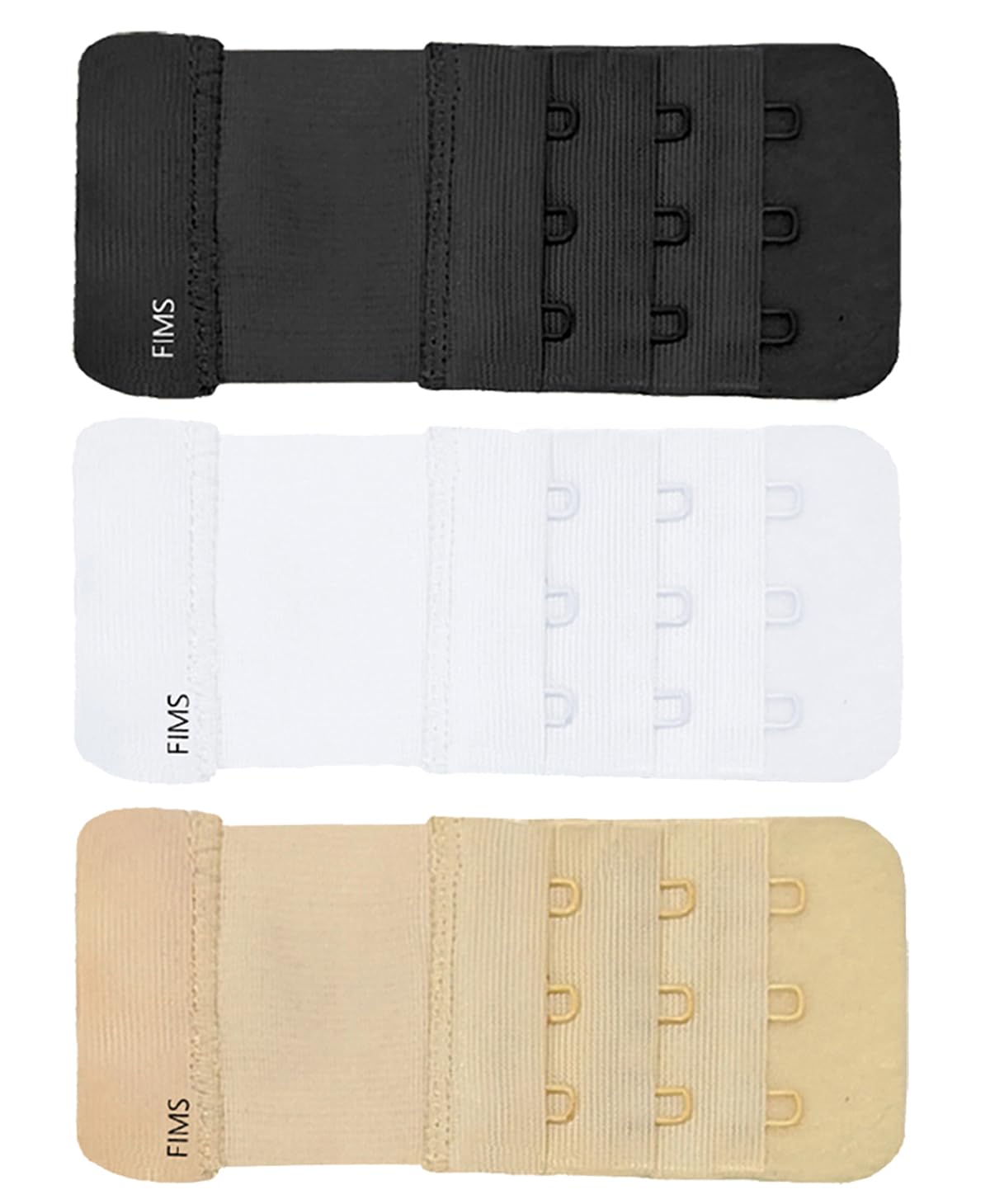 Bra Hook Extender-3 Hooks - 3 Rows (with Extra Elastic) Increase Band Length-Bra Extensions-Bra Extender Hook-Bra Hooks for Women-Bra Hook and Eye-Bra Hook Extender Combo