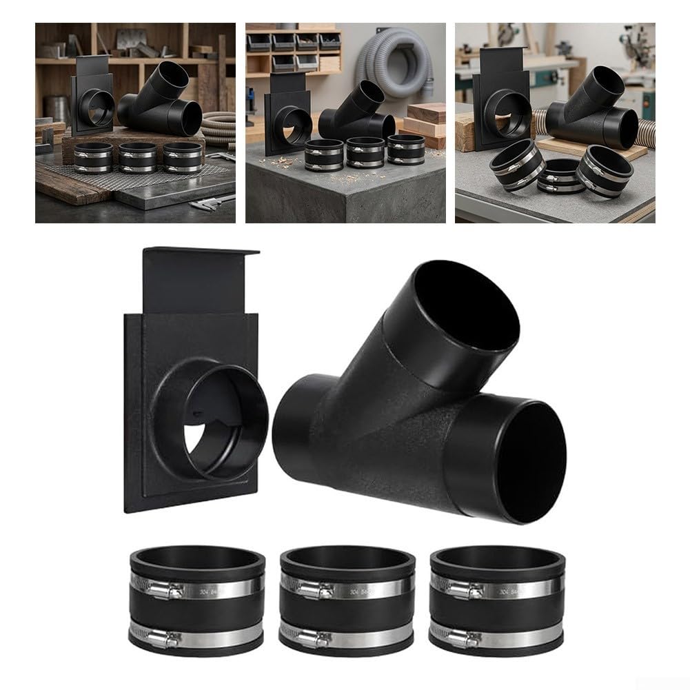 5-teiliges Staubabsaugungs-Set mit Schieber und Adapter
