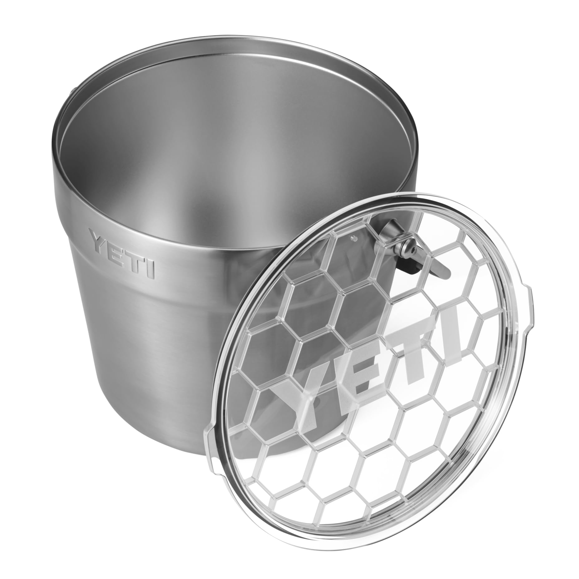 YETI Rambler - Secchio per bevande a doppia parete, con coperchio, in acciaio inox, 7,6 l