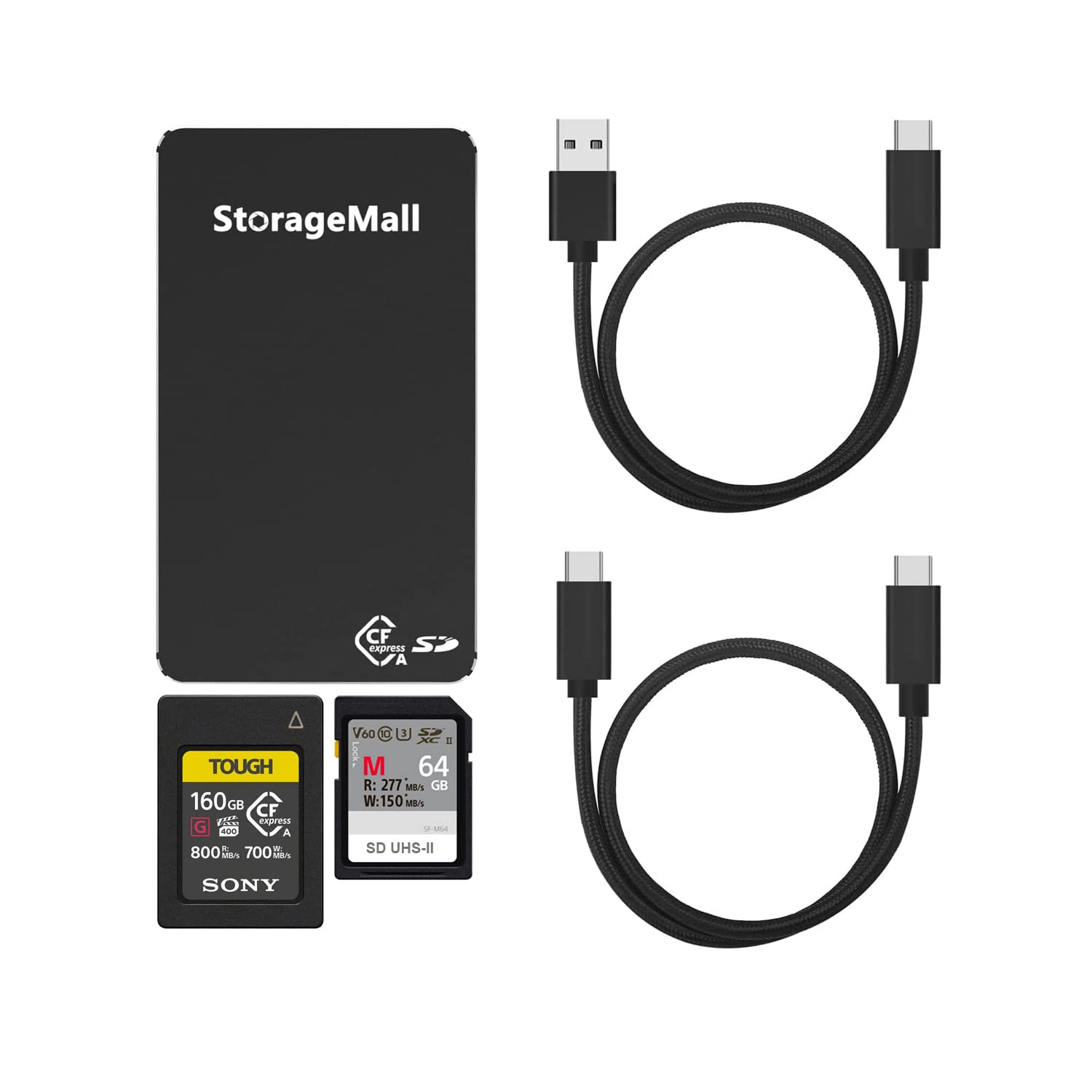 CFexpress Type A and SD Card Reader USB 3.1 Gen2 10Gbps CFexpress-A/SD Dual-Slot Card Reader Portable Aluminum Reader Support Windows/Mac OS/Android/iOS