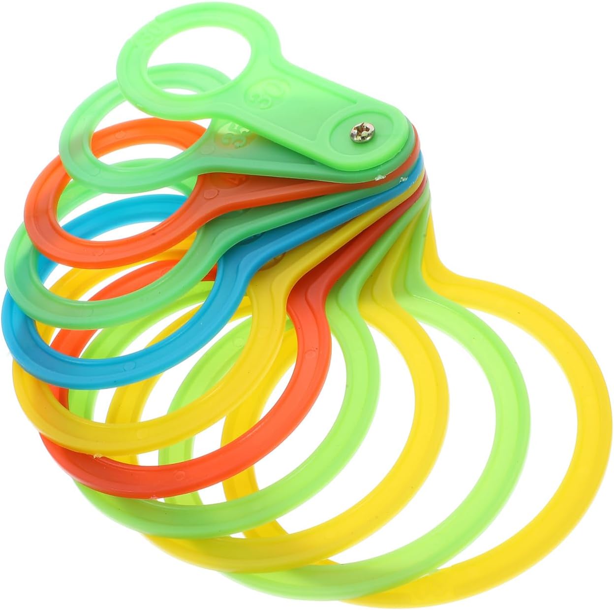 ULTECHNOVO Fruit Measuring Circle Set 5-Piece Plastic Diameter Measuring Tool for Accurate Fruit Size Measurement Easy to Clean Kitchen Gadget for Oranges Peaches and More