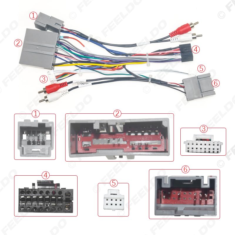Car 16pin for Audio Wiring Harness with Canbus Box for Chevrolet Blazer for Ford Explorer Stereo Installation Wire Adapter #6496 - (Color Name: CANBUS Box Harness)