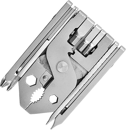 Miniatura 9 de Alicates multiherramienta de acero inoxidable 25 en 1, herramienta plegable multifunción con destornillador, abrebotellas, regla y más  Equipo de