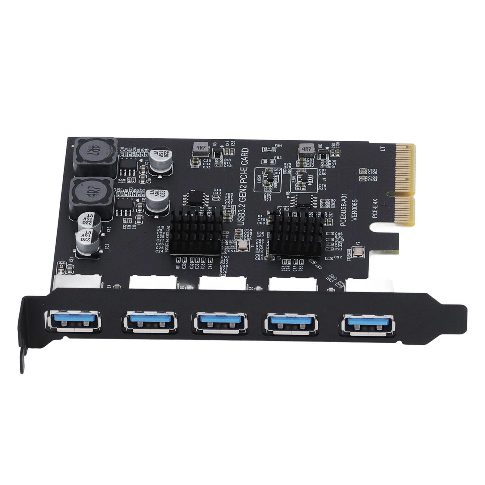 USB 3.2 Gen 2 Expansion Card PCI Express 5 Port 10Gbps for