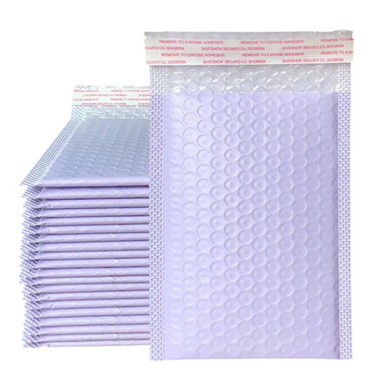 50 Stück schwarze, gepolsterte Versandumschläge, Poly für Verpackung, selbstklebende Versandtasche, Luftpolsterpolsterung, Grün-Lila, 15 x 18 cm