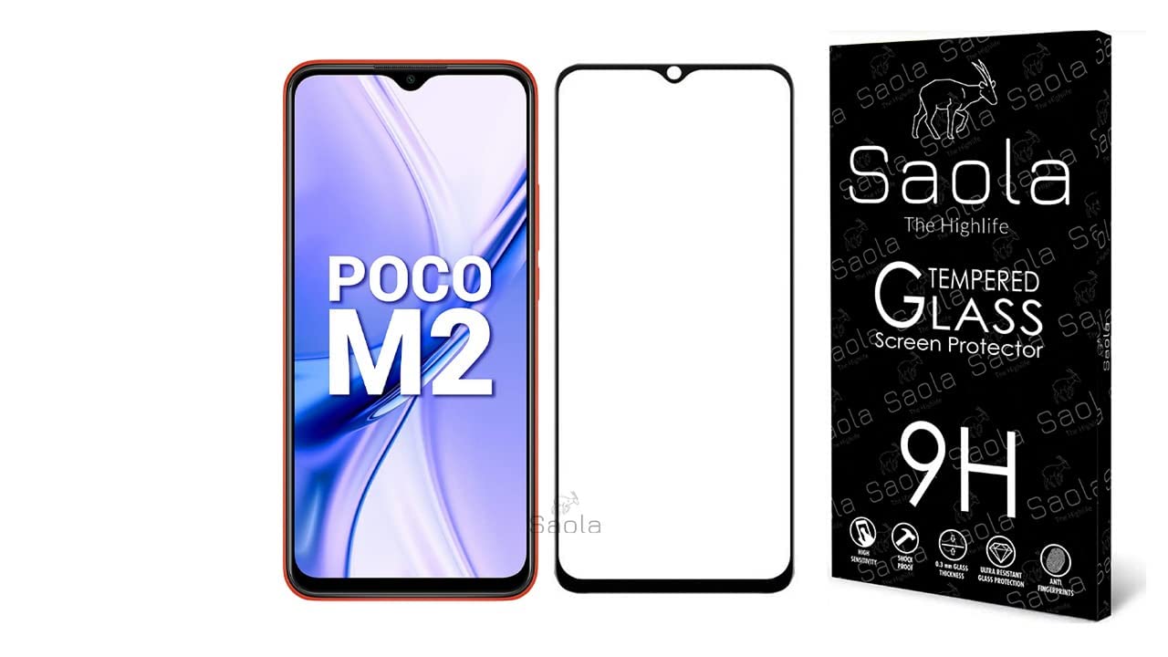 Saola 11D Tempered Glass For M2 Smartphone(Pack Of 1)With Free Installation Kit. Full Screen Coverage. If Received Damaged-6.53 Inch