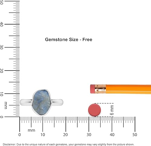 Vista 3 de Anillos solitarios de piedra lunar arcoíris natural para mujer en plata de ley, piedra natal de junio, regalos para su cumpleaños, aniversario