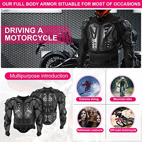 Ediors Motorcycle Full Body Armor Protective Gear Jacket Street Motocross Atv Guard Mtb Racing Shirt Jacket Protector Pro For Adult (As1, Alpha, L, Regular, Regular, Black) #TOP2