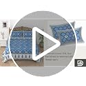 Image of 144 TC 100% Cotton Bedsheet for Double Bed King Size with 2 Pillow Covers | Breathable & Super Soft Rajasthani Sanganeri Jaipuri Printed Bed Sheet -90 * 108 Inches (Mughal Blue)