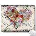 Gorgeous Flower Tattoo Heart Shape Unique Design Mouse pad