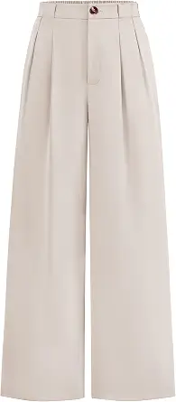 KIRUNDO Wide Leg Pants for Women 2026 Dressy High Waisted Button Trousers